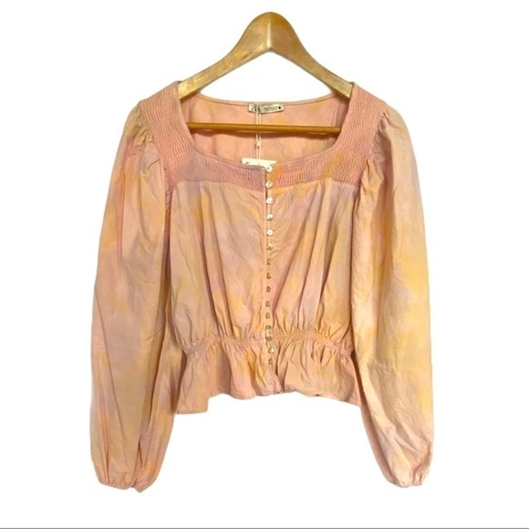 ZARA Tie Dye Blouse Size Medium - Picture 7 of 8